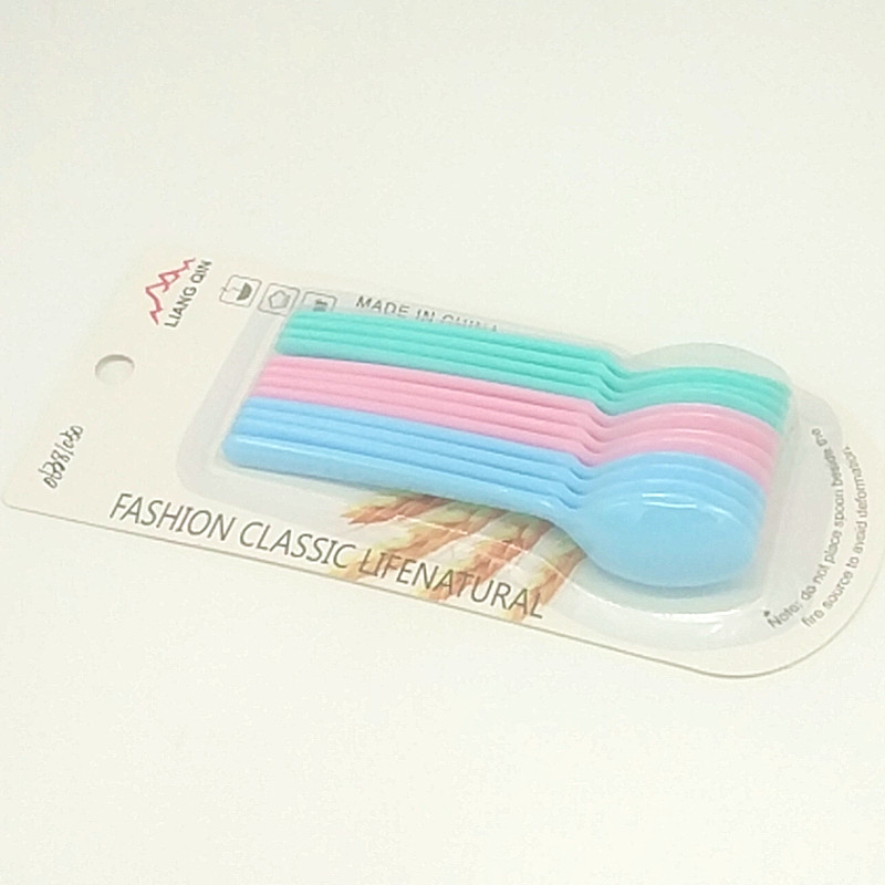 Sunshine Department Store 217-C12 Colorful spoons, plastic spoons, tableware, soup spoons, spoons, spoons, rice spoons, children's spoons Specification image