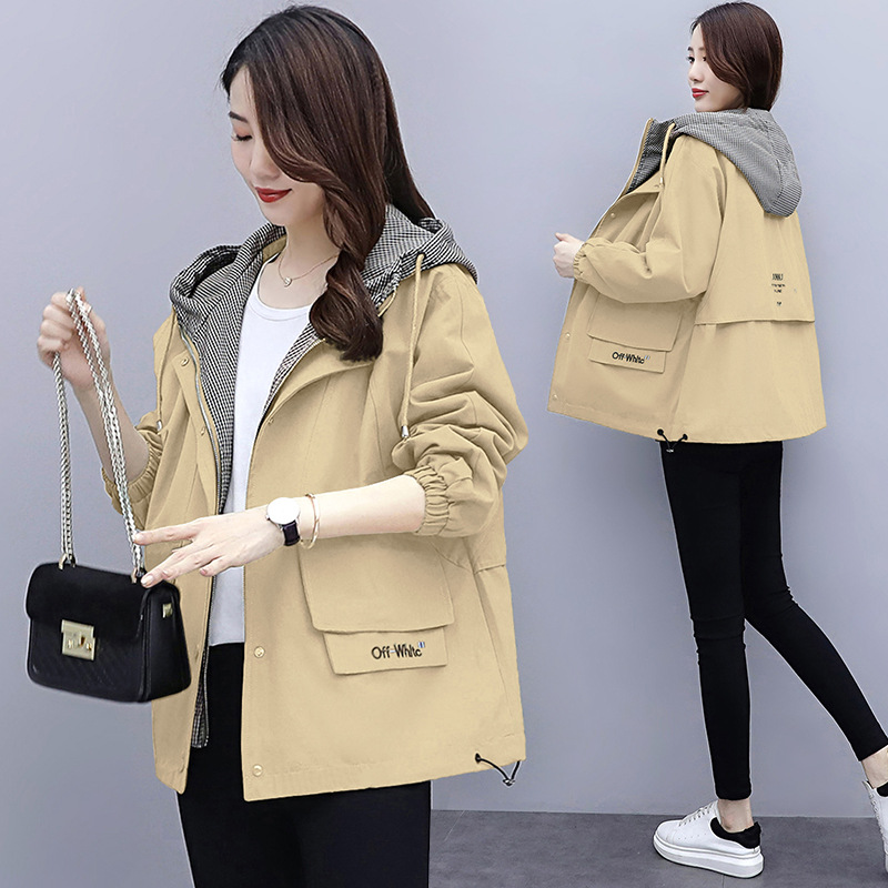 Women's short coat Spring and Autumn 2020 New style stylish windbreaker plus-size women's cotton jacket top Specification image