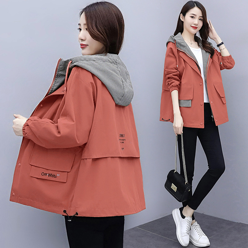 Women's short coat Spring and Autumn 2020 New style stylish windbreaker plus-size women's cotton jacket top