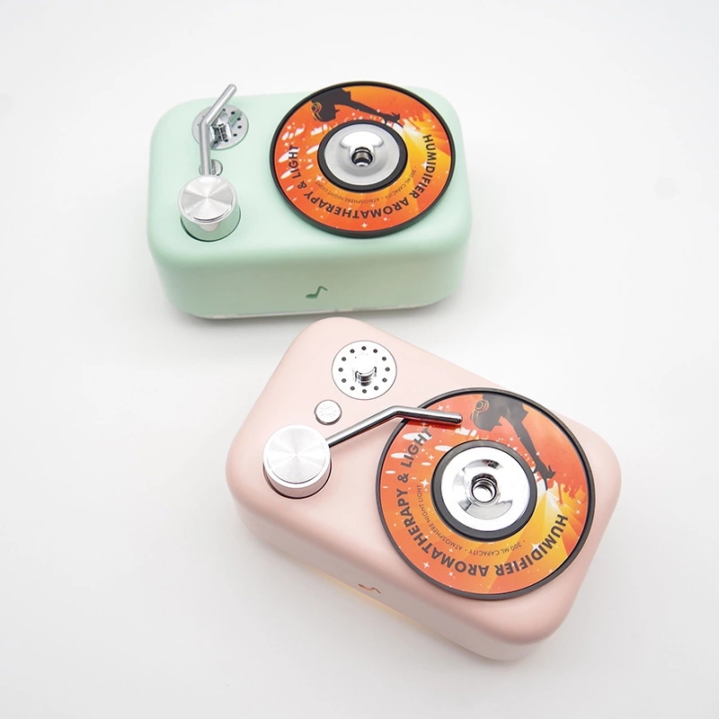 New gramophone humidifier, ambient light humidifier, usb mini aromatherapy spray, home air atomizer ht Specification drawing