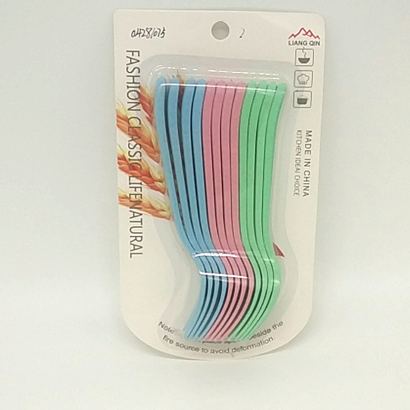 Sunshine Department Store 277-M12 Wheat straw children's fork tableware travel portable tableware