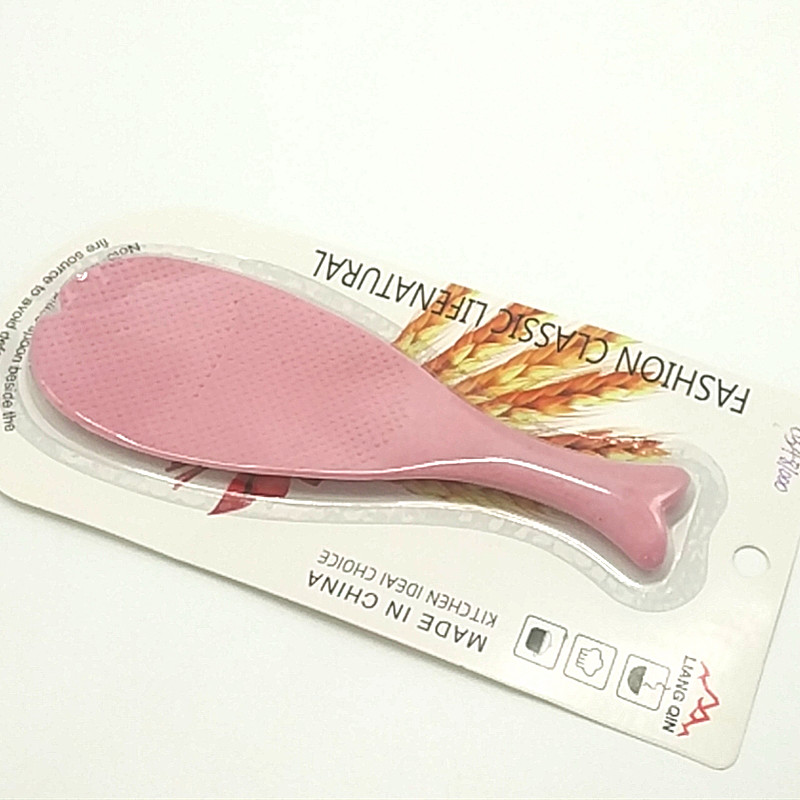 Sunshine Department Store 270M Wheat straw rice spoon, easy to clean, wheat-flavored rice serving spoon, fish-tail-shaped wheat-flavored rice spoon details Picture