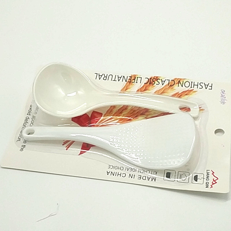 Sunshine Department Store 257B Rice Spoon Two-piece Set, Premium eco-friendly plastic rice spoon, soup spoon, household rice serving spoon Specification image