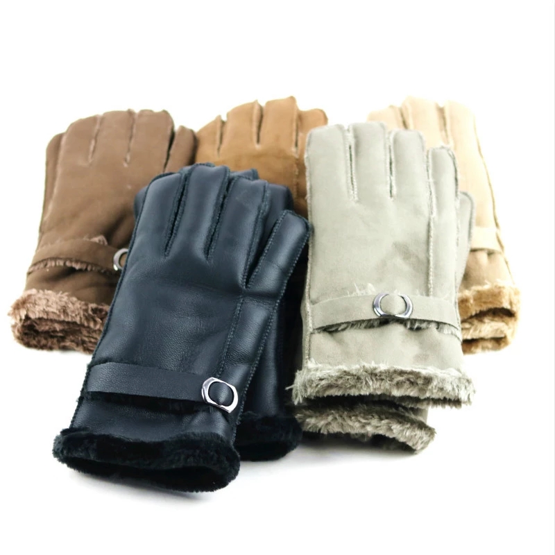Factory direct sales of winter men's gloves, electric vehicle faux fur integrated, artificial wool with fleece and thickening, hot selling at street stalls Specification drawing