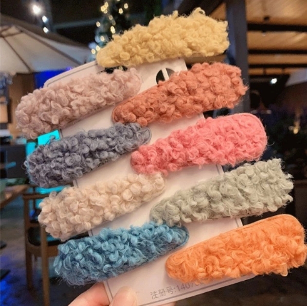 Korean ins hair clips, BB clips, mink edge clips, one-line plush hair clips, women's bangs clips and broken hair clips are selling well Specification drawing