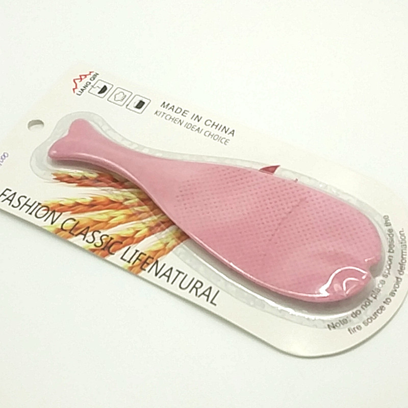Sunshine Department Store 270M Wheat straw rice spoon, easy to clean, wheat-flavored rice serving spoon, fish-tail-shaped wheat-flavored rice spoon Specification image