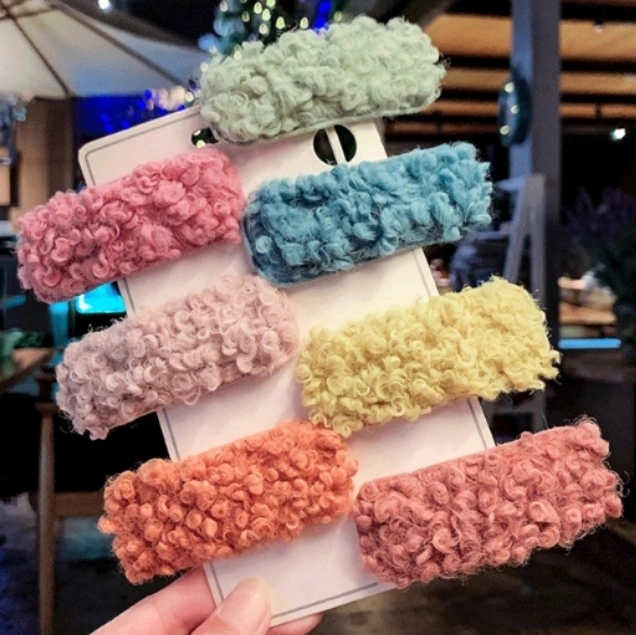 Korean ins hair clips, BB clips, mink edge clips, one-line plush hair clips, women's bangs clips and broken hair clips are selling well Item Picture