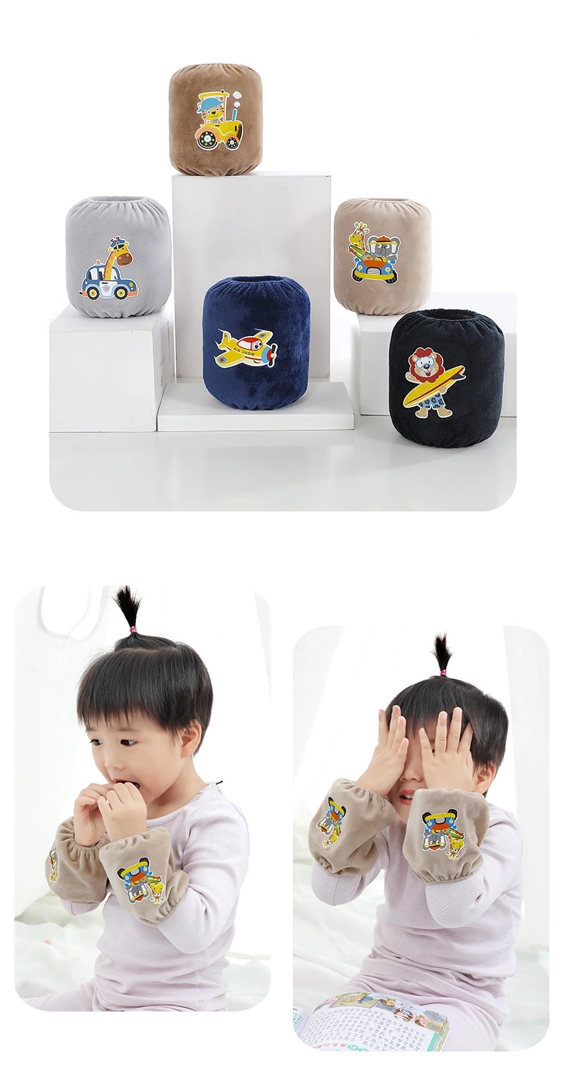 New fabric children's cartoon velvet sleeve sleeves for autumn and winter 2021, manufacturer of sleeves for big children, small children, infants and toddlers Specification drawing