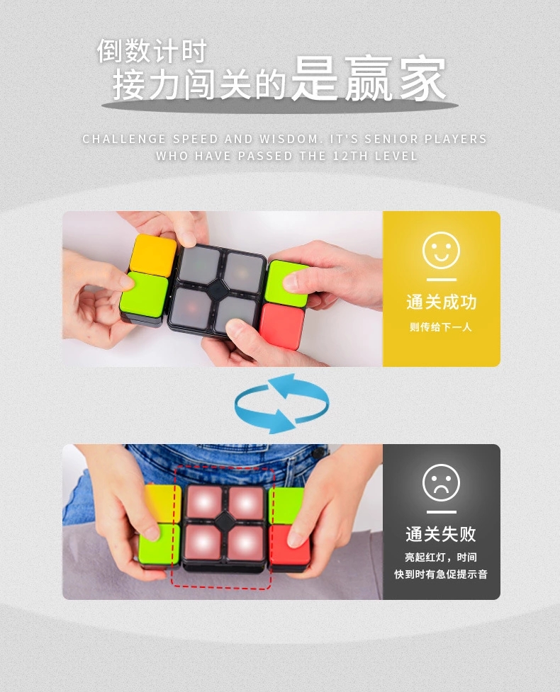New best-selling electronic music, versatile interactive Rubik's Cube toys, children's educational games, Rubik's Cube stress-relieving toys wholesale details Picture
