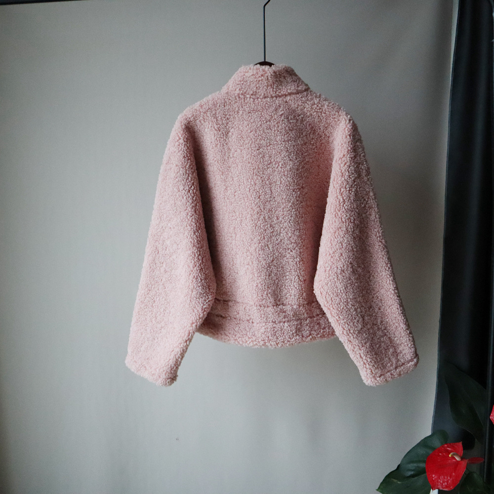 Granular fleece short woolen coat for women 2020 autumn and winter, Korean style loose, ins, trendy and versatile patchwork knitted cardigan Item Picture