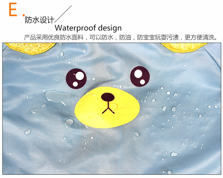 Children's waterproof reverse dressing, baby smock, children's eating clothes, baby cartoon bib, eating clothes manufacturer wholesale Application Scenario