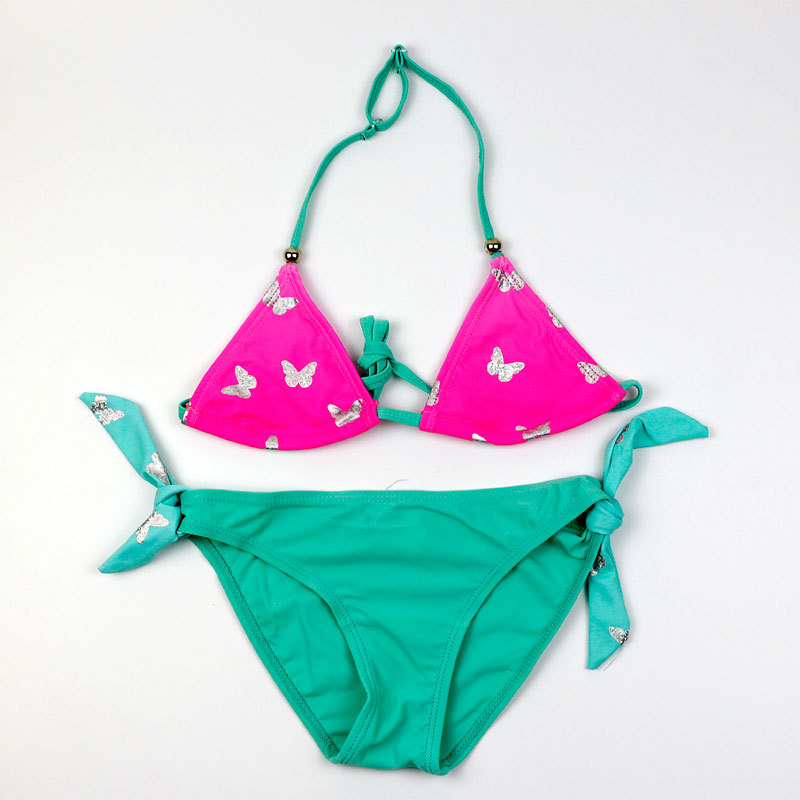 Swimsuit wholesale children bikini swimsuit girls split swimsuit more size lovely