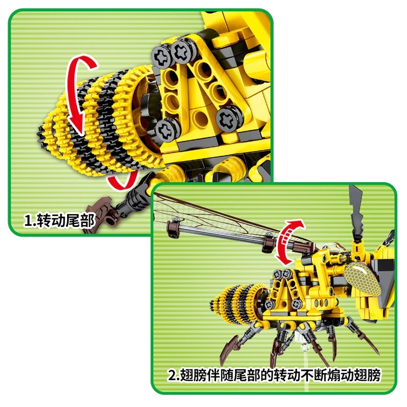 Senbao 703200 Mechanical Password Series Bumblebee Compatible with Lego Puzzle building small Block toy h Item Picture