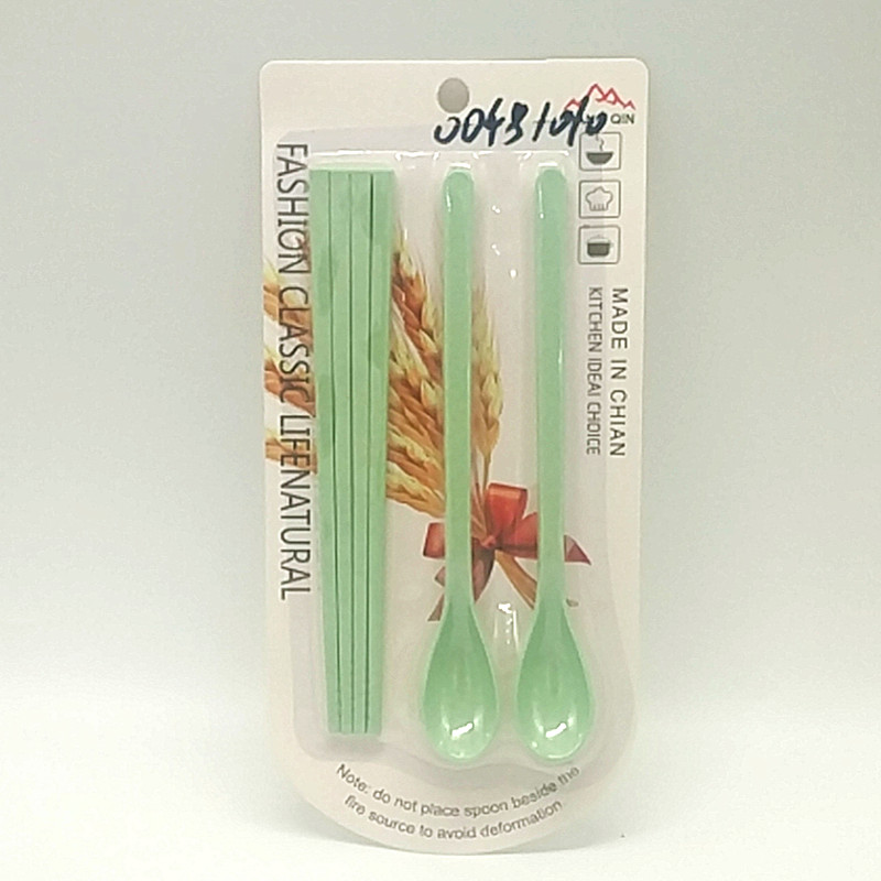 Sunshine Department Store 271-4 Wheat Fragrance Spoons and Chopsticks for household children and babies. Wheat Fragrance spoons are heat-insulating, shockproof and scald-proof