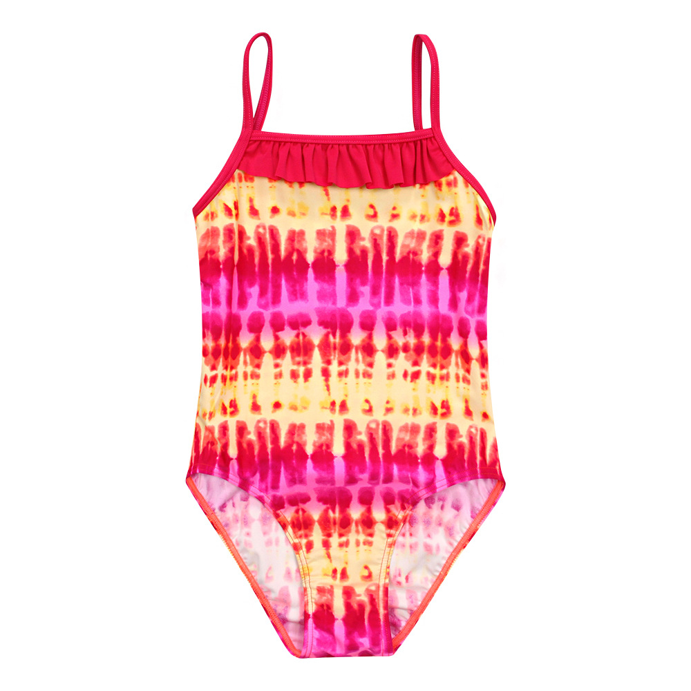 Children's swimsuit Girls' swimsuit gradient striped one-piece swimsuit