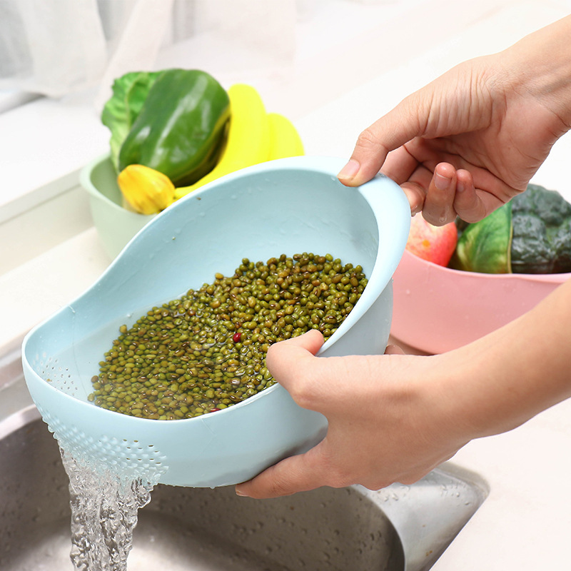 Dazzle COLOR thickENED KITCHEN rice washing MACHINE washing rice sieve washing rice basin plastic drain washing vegetable basket washing vegetable basket size