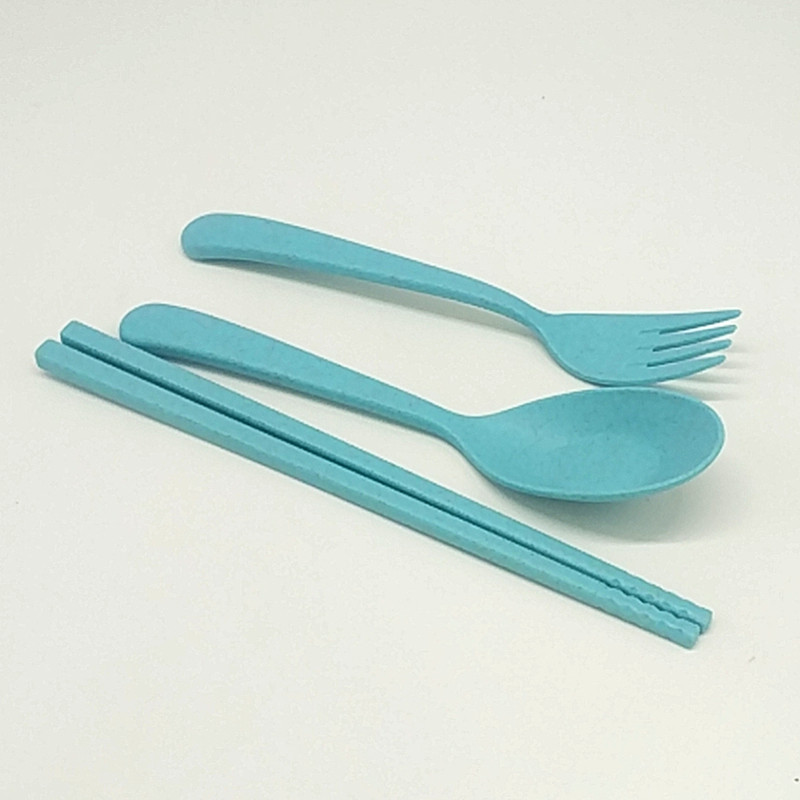 Sunshine Department Store's three-piece set of wheat tableware, chopsticks, spoons and forks box set Item Picture