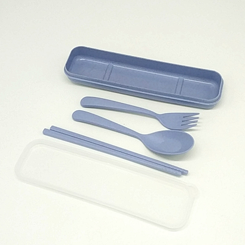 Sunshine Department Store's three-piece set of wheat tableware, chopsticks, spoons and forks box set Specification image