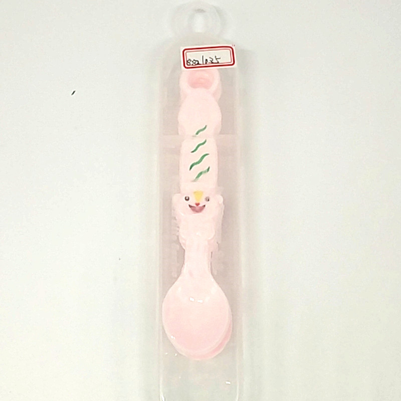 Sunshine Department Store box set of 4 colorful plastic spoons, cartoon spoons, new children's spoons