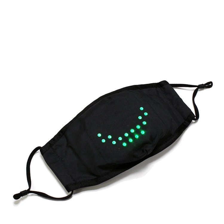 Cross-border new LED light-emitting mask, voice-controlled color-changing light-emitting mask, personalized face mask, atmosphere prop pf Specification drawing