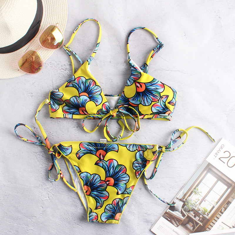 Foreign trade bikini sexy strappy split swimsuit wholesale