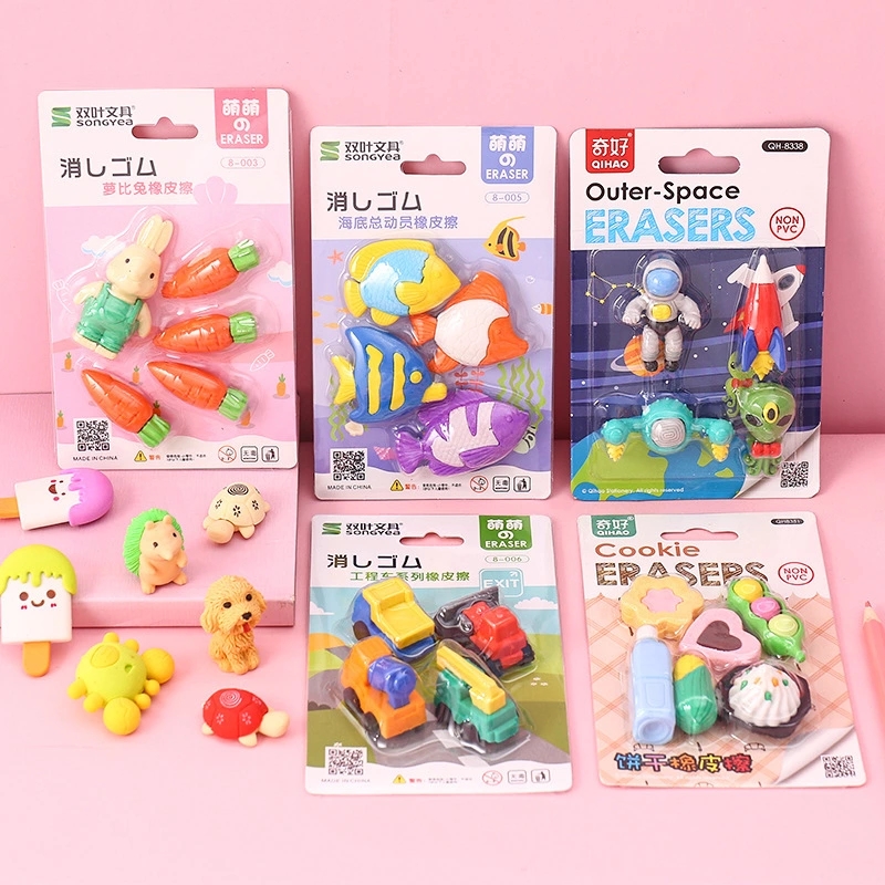 Children's creative cartoon dinosaur eraser, a cute stationery gift box for primary school students without leaving any marks full figure