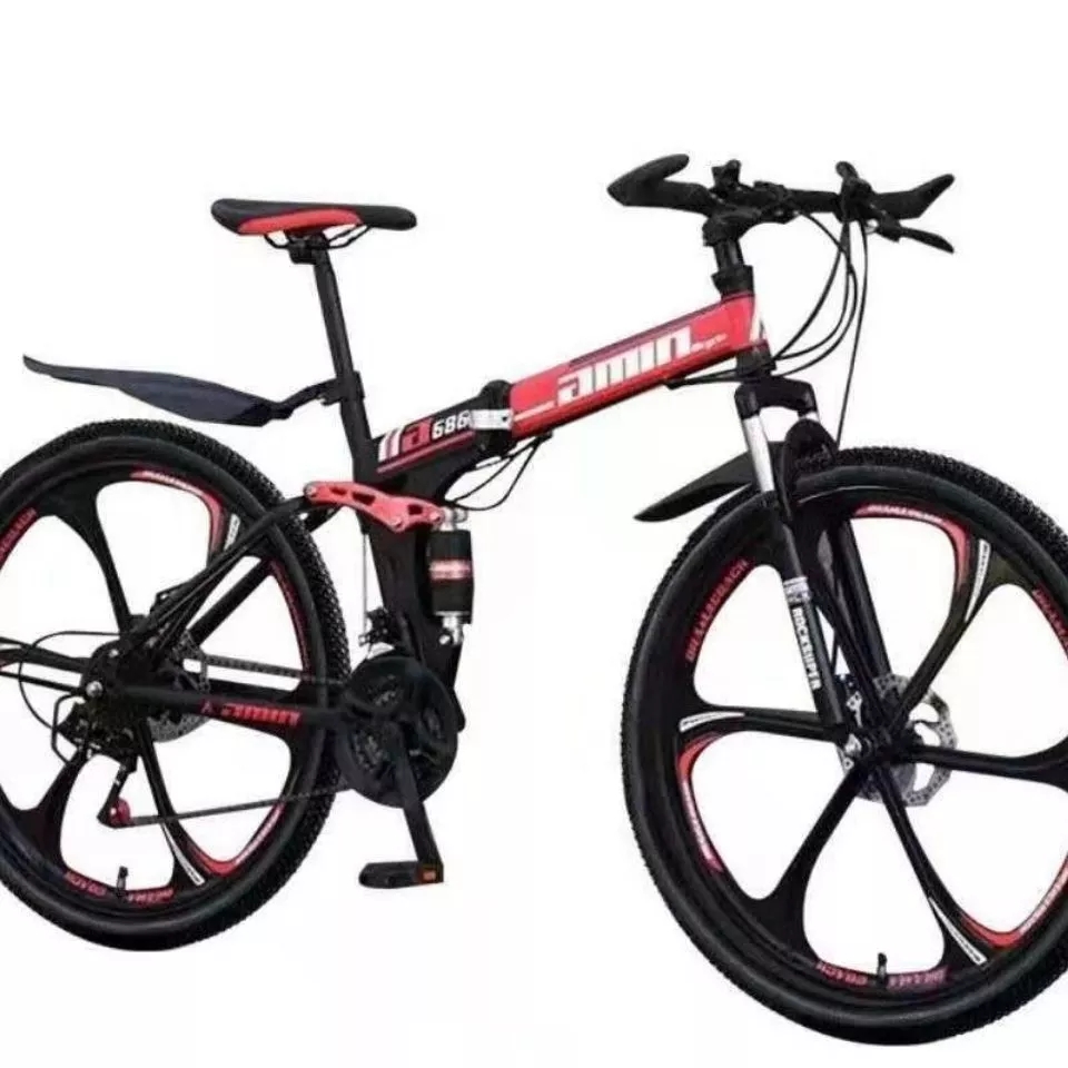 Factory direct sales of folding mountain bikes, 26-inch double-shock-absorbing off-road variable-speed racing bikes for boys and girls, and student bikes Specification drawing