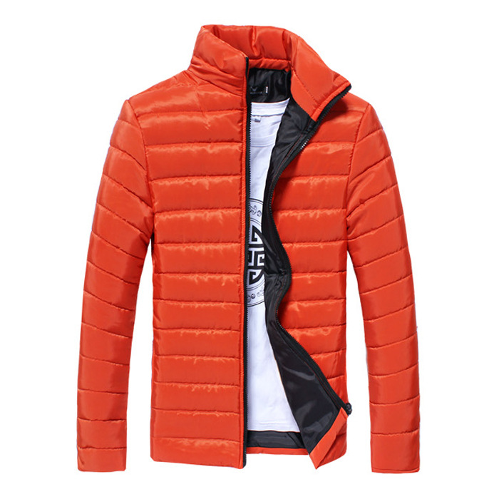 2020(High-quality) Winter men's cotton-padded jacket, stand-up collar coat, men's small cotton-padded jacket top details Picture