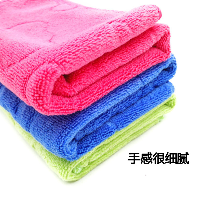 H1522 embossed super soft square towels, daily necessities, absorbent car cleaning towels and rags, 2-yuan store supply in Yiwu Item Picture
