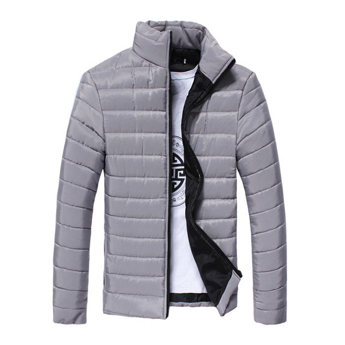 2020(High-quality) Winter men's cotton-padded jacket, stand-up collar coat, men's small cotton-padded jacket top Specification image