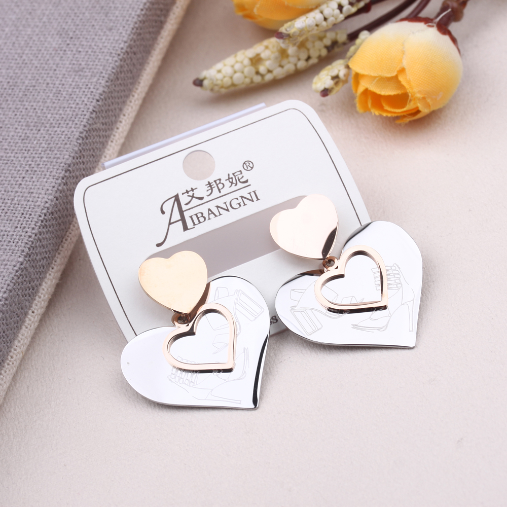 Boutique accessories, high-end earrings, trendy Korean style, internet-famous titanium steel earrings, tassel ear studs, long ear strings for women Specification image