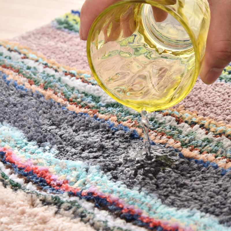 Home Bedroom Living Room Simple Carpet Striped Floor Mat Kitchen Bathroom Door Absorbent Bathroom Non-Slip Mat Specification drawing