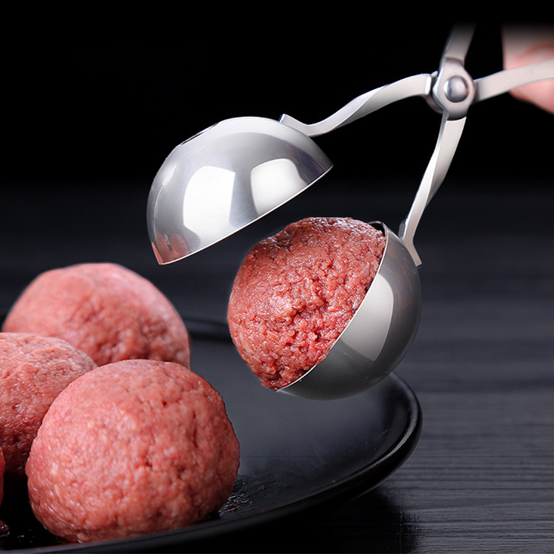 Stainless steel 304 meatball tongs, meatball makers, food tongs, meatball makers, household soup ball tongs, kitchen tools Specification image