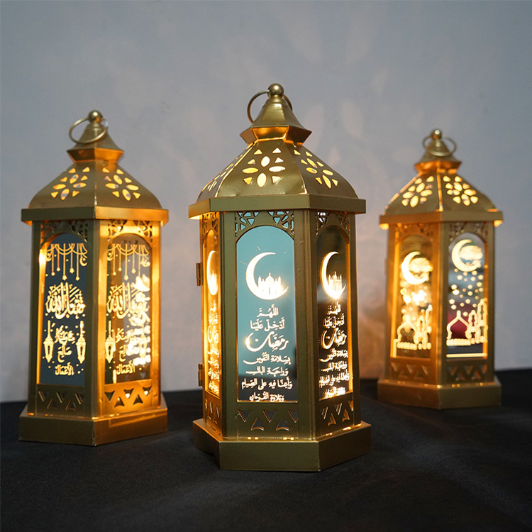 Ranadan Ramadan lantern Eid Custom iron art wind lantern handicrafts Arab-style lanterns Study lighting fixtures