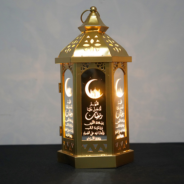 Ranadan Ramadan lantern Eid Custom iron art wind lantern handicrafts Arab-style lanterns Study lighting fixtures Application Scenario