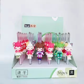 Cartoon silicone cute girl bubble-blowing hanging pen 2022 Bestseller Forest Deep and Unknown Creative Gel Pen htt Application Scenario