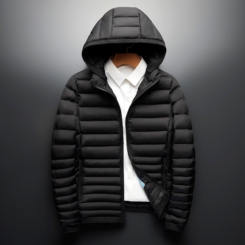 Men's winter cotton-padded jacket, Korean-style youth casual, cool, light, short and warm down cotton-padded jacket, trendy Amazon details Picture