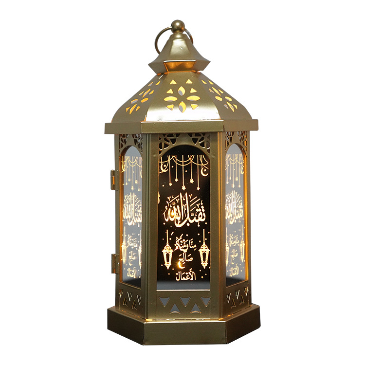 Ranadan Ramadan lantern Eid Custom iron art wind lantern handicrafts Arab-style lanterns Study lighting fixtures Item Picture