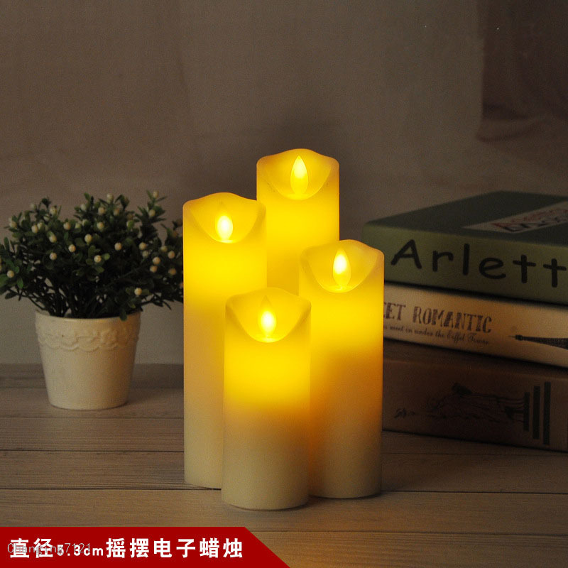 Factory direct sales of electronic candle lights, led candles, Buddha lamps, cylindrical Christmas Halloween lighting fixtures, home and wedding props Specification image