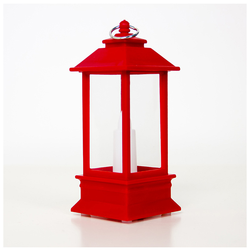 Qianjin's new Christmas decorative items: transparent Christmas hand-held wind lamps, small candle holders for home and courtyard decoration Item Picture