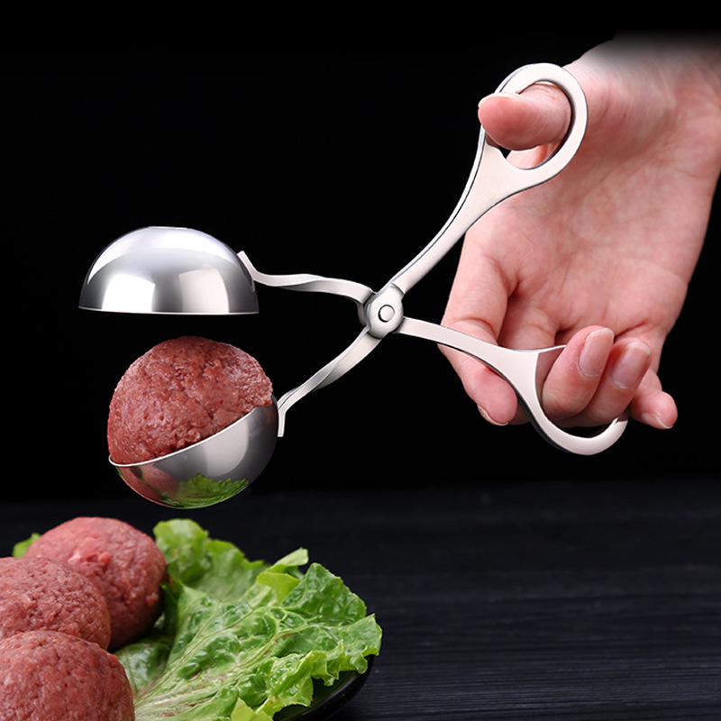 Stainless steel 304 meatball tongs, meatball makers, food tongs, meatball makers, household soup ball tongs, kitchen tools details Picture