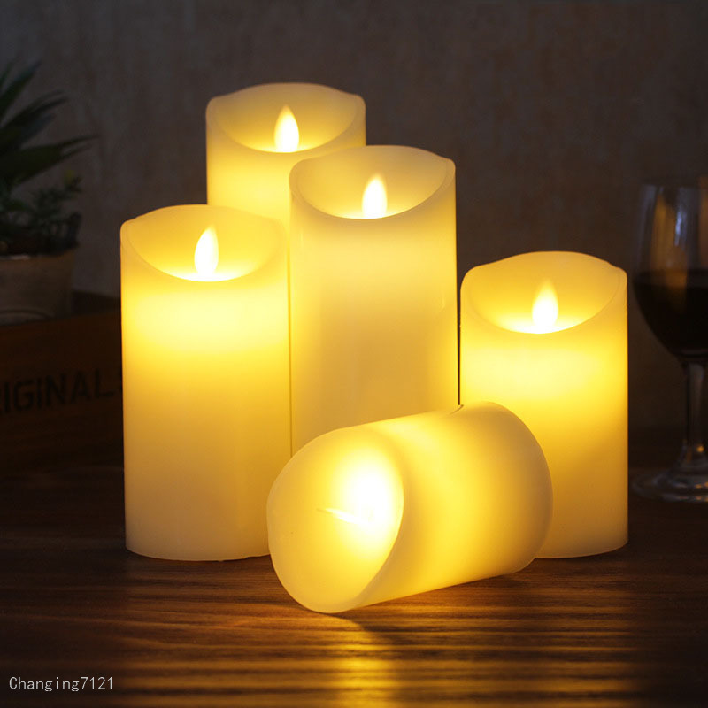 Factory direct sales of electronic candle lights, led candles, Buddha lamps, cylindrical Christmas Halloween lighting fixtures, home and wedding props details Picture