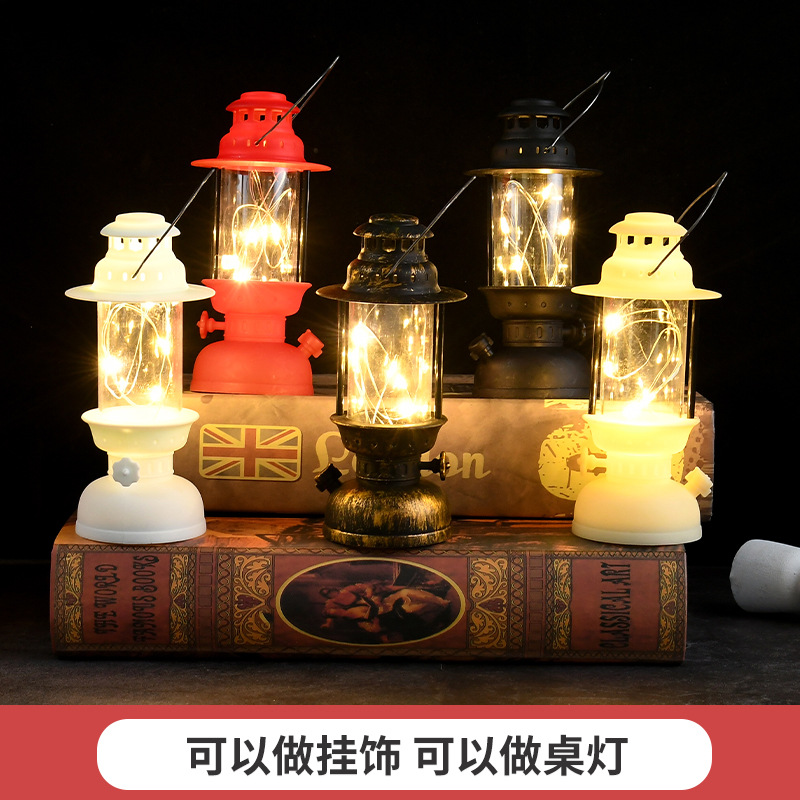 Wholesale of new retro palace lanterns, LED electronic candle lamps, retro wind lamps, smokeless decorative items and creative gifts