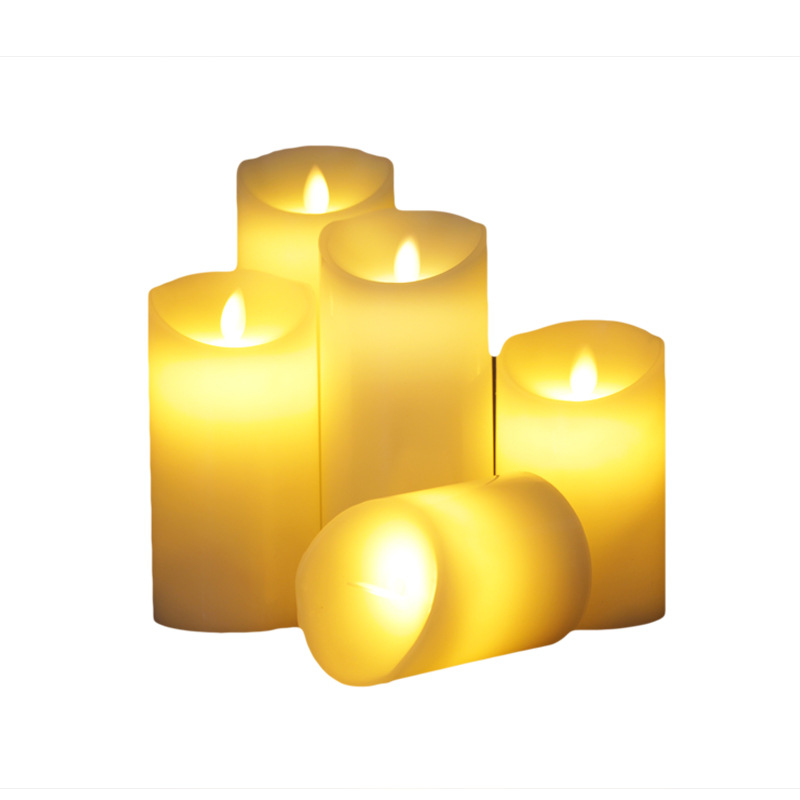 Factory direct sales of electronic candle lights, led candles, Buddha lamps, cylindrical Christmas Halloween lighting fixtures, home and wedding props Item Picture