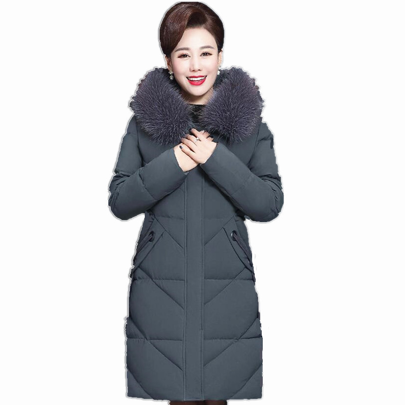 The latest trend of popular cotton-padded jackets for middle-aged and elderly people, women's slimming down jackets, mid-length women's cotton-padded jackets and coats in 2020 Item Picture