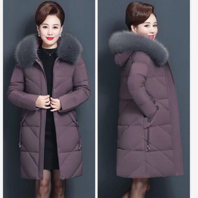 The latest trend of popular cotton-padded jackets for middle-aged and elderly people, women's slimming down jackets, mid-length women's cotton-padded jackets and coats in 2020 Application Scenario