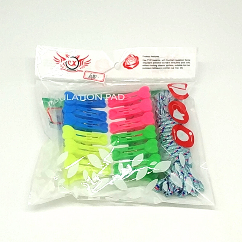 Sunshine Department Store Thickened multi-functional anti-slip and windproof clothes drying rope, outdoor quilt and clothes drying rope clip set