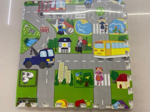 Environmental protection children EVA color printing floor mat baby crawling anti-fall jigsaw Mosaic floor mat thumbnail