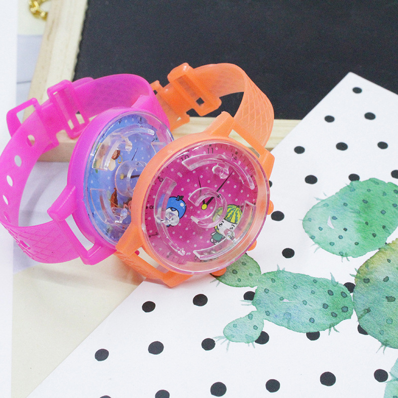 Wholesale children's maze watch toys, rolling ball hand balance ball mini small toys, plastic maze ball h details Picture