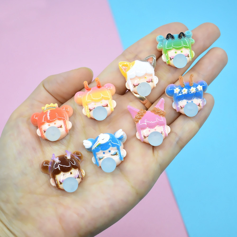 diy children's headwear Bubble girl resin accessories, deep in the forest, nowhere to be found cartoon avatar accessories wholesale hot sales full figure